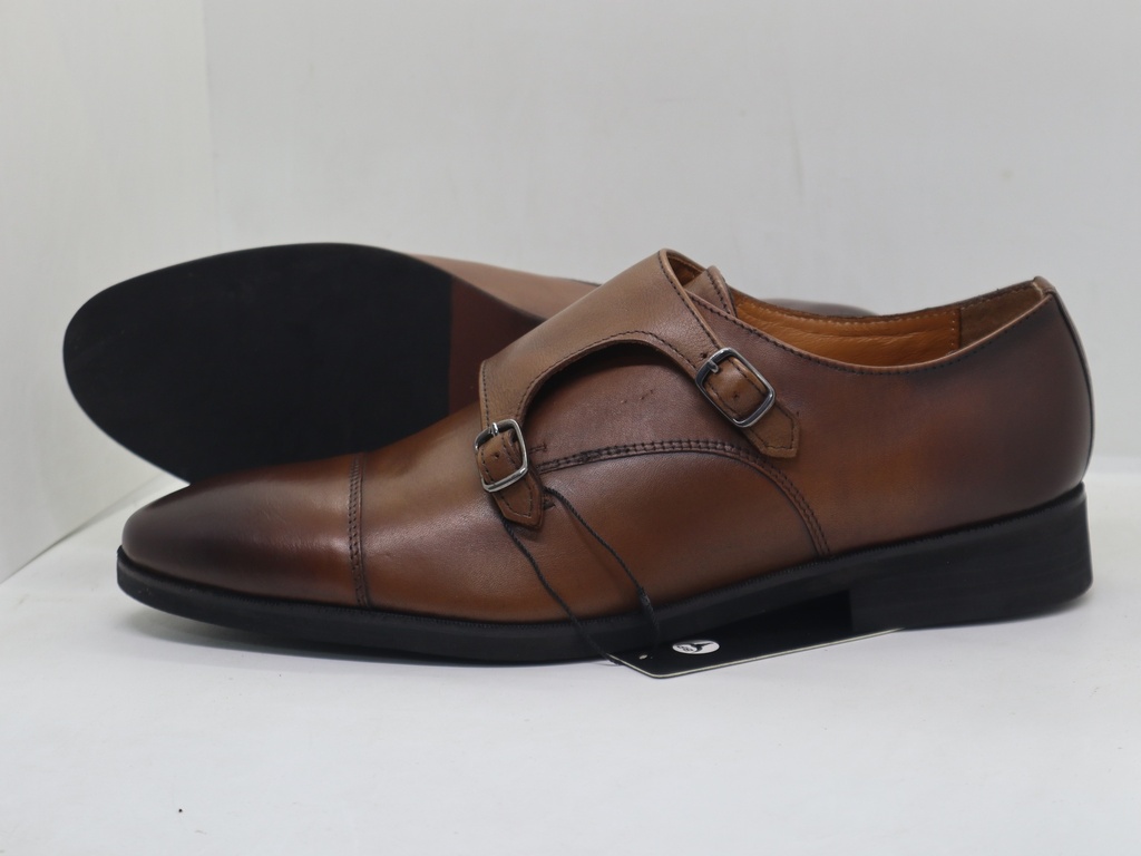 Pure Leather Double Monk Formal Shoes