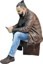 Oil Finished Cow Leather Biker Jacket For Men