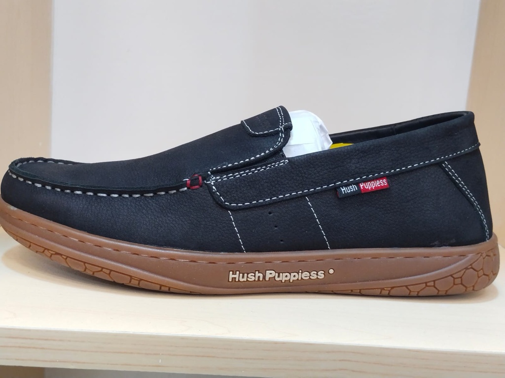 PURE LEATHER CASUAL SHOES HUSHBLACK