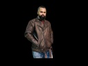 Oil Finished Cow Leather Biker Jacket For Men