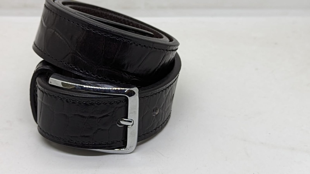 HANDMADE PROCESSED COW LEATHER BELT-Black