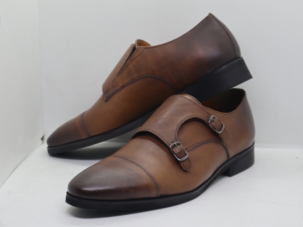 Pure Leather Double Monk Formal Shoes